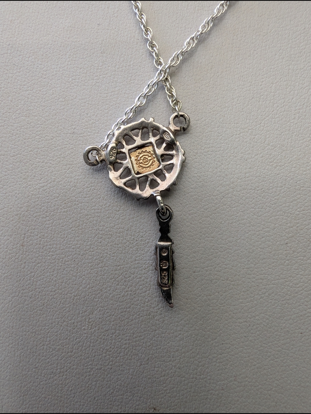 Harley-Davidson Sterling Silver Dreamcatcher Necklace with Feather Charm - Picture 4 of 10
